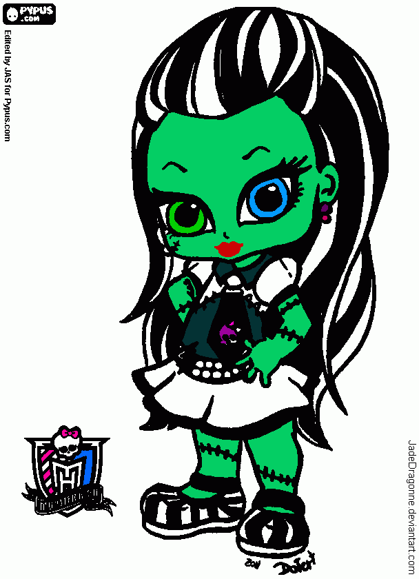 mini frankistn para colorir e imprimir