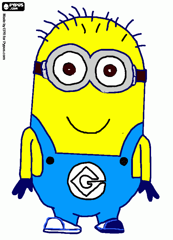 minion de 2 olhos para colorir e imprimir