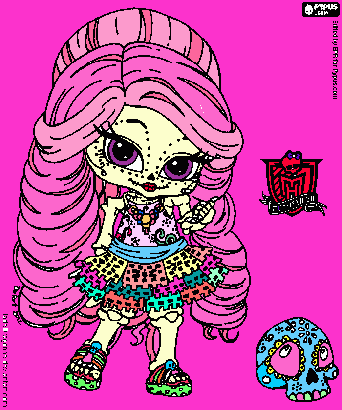 monster high mexicaninha para colorir e imprimir