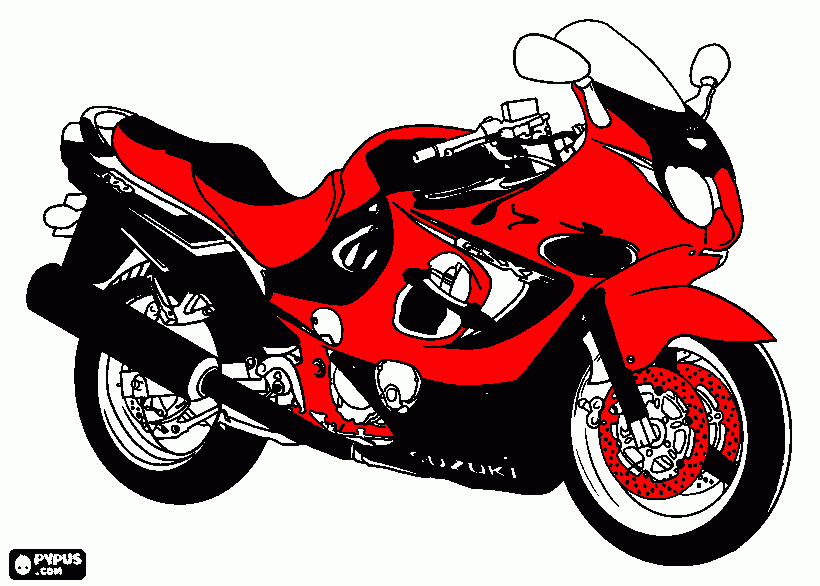 MOTO FIVER para colorir e imprimir