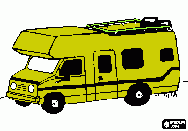 Motorhome para colorir e imprimir