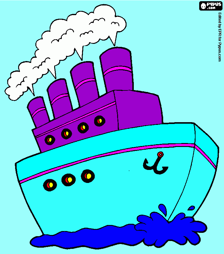 Navio Cruzeiro para colorir e imprimir