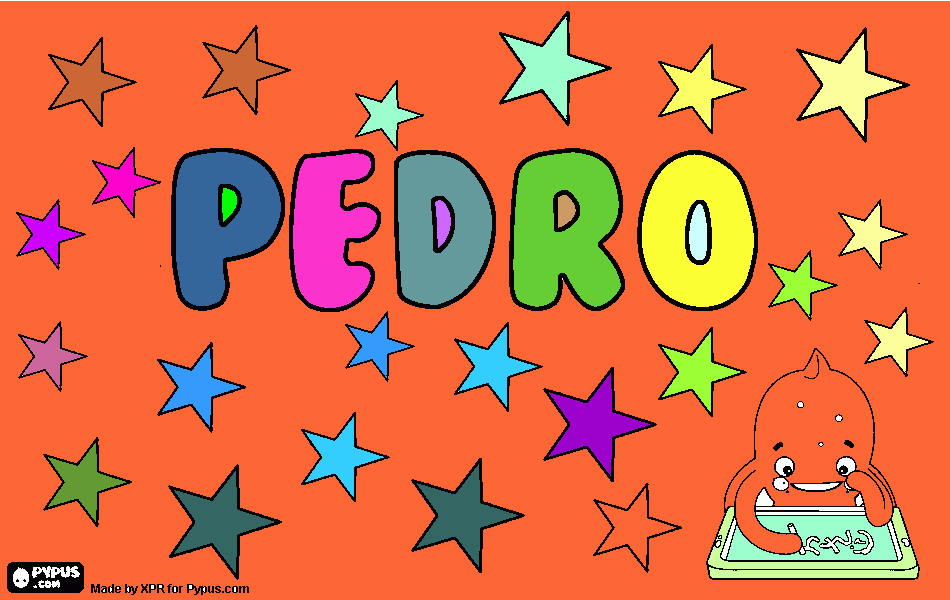 Nome do Pedro Lindo para colorir e imprimir