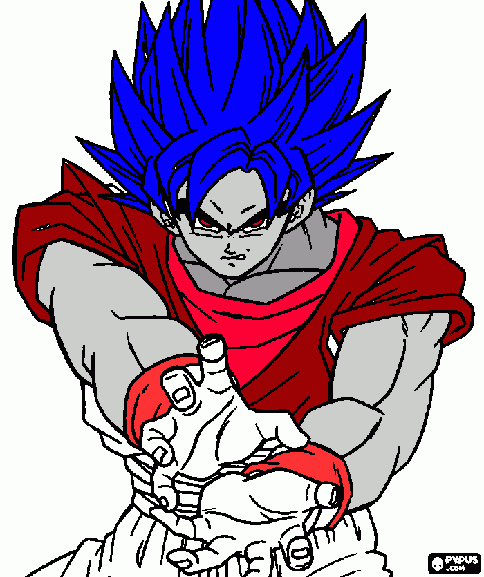 novo goku de 2016 para colorir e imprimir