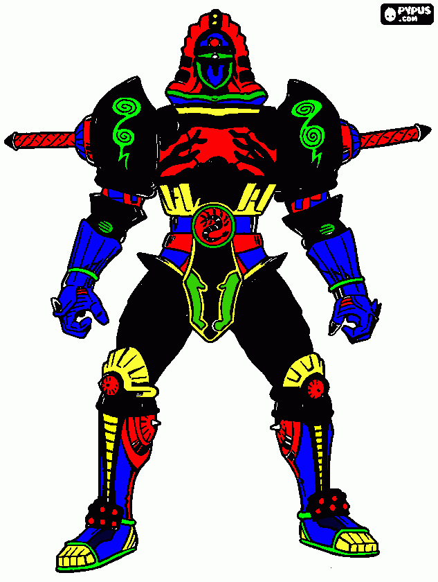 o dezenho é o robo dos pawer onrangers samurai robo para colorir e imprimir