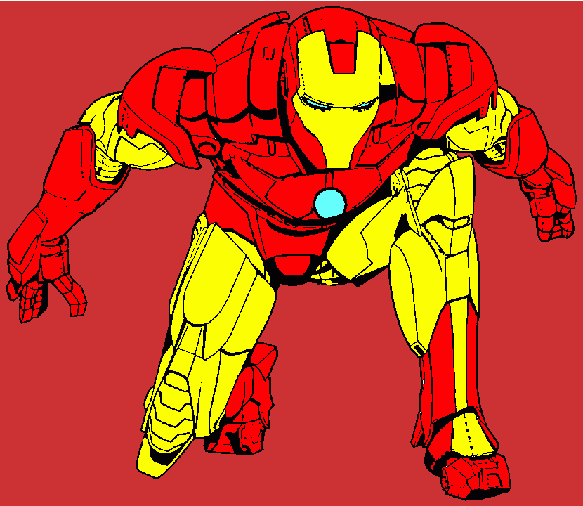 O Invencível Homem de Ferro MK100 (Tony Stark) para colorir e imprimir