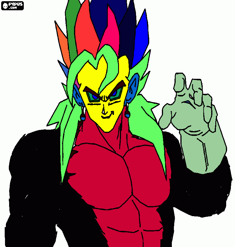 o lendario super saijim dragon ball para colorir e imprimir