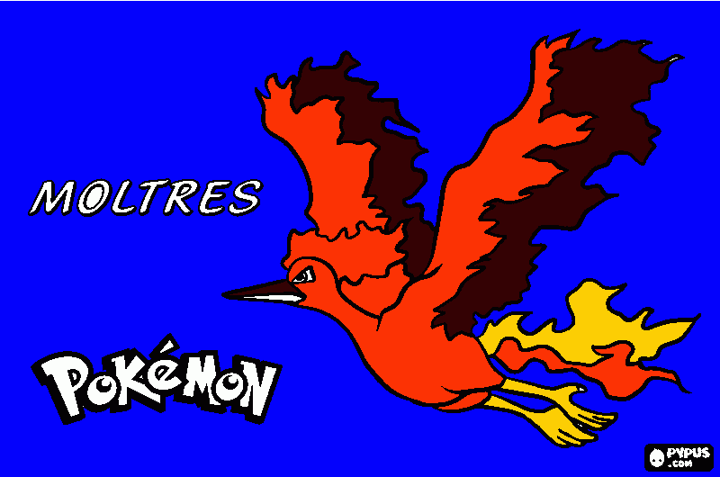 O Pokemón de fogo para colorir e imprimir