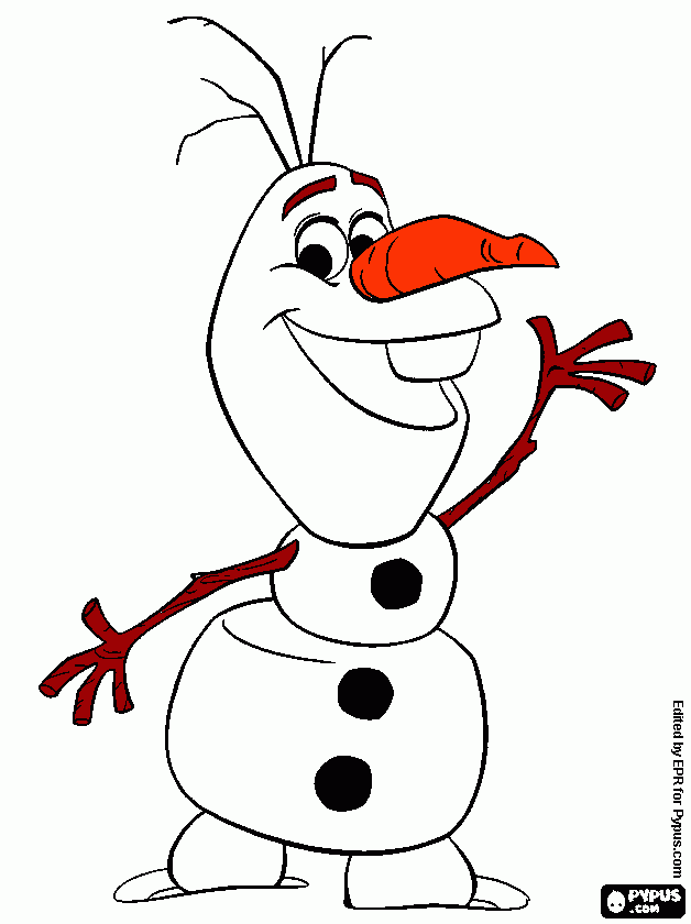 olaf    do   filme    frozen  uma    aventura    comgelante para colorir e imprimir