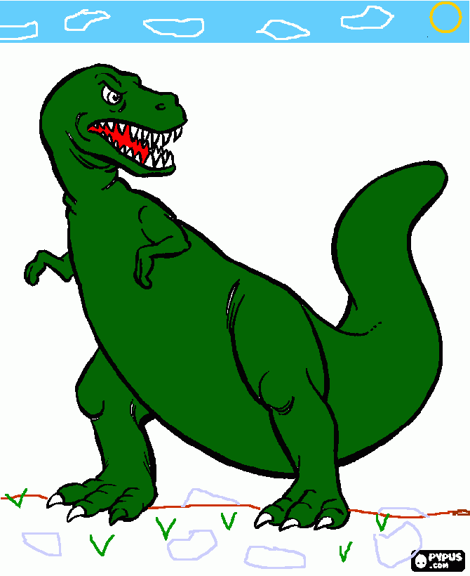 Olha o dinossauro!!! para colorir e imprimir