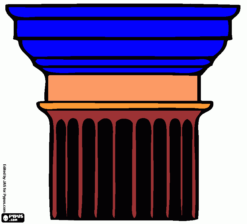 Ordem dórica para colorir e imprimir