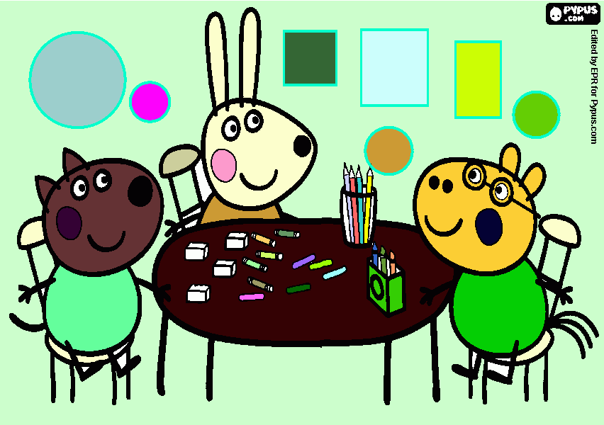 Os Amigos de GeorgePig? para colorir e imprimir