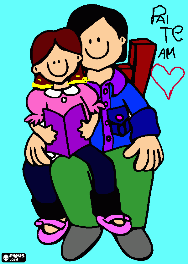 pai eu fiz este desenho para omenagiar o dia dos pais eu e você para colorir e imprimir