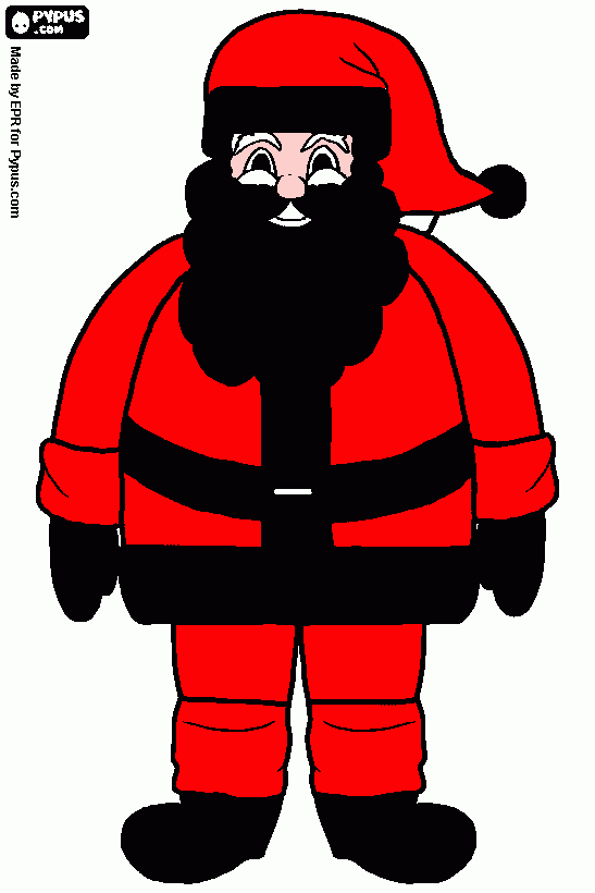 papai noel do mal para colorir e imprimir