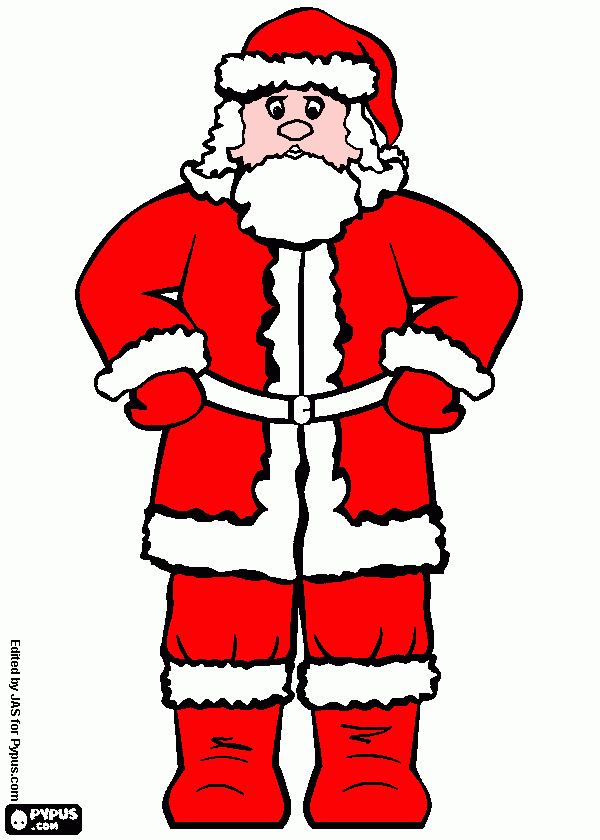 papai noel feio para colorir e imprimir