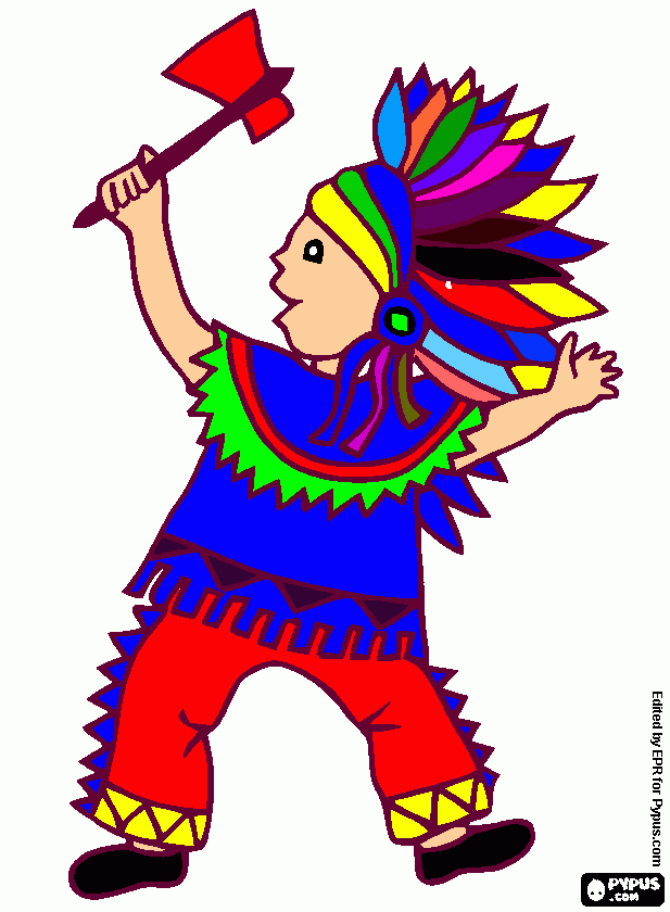 para todos os indios para colorir e imprimir