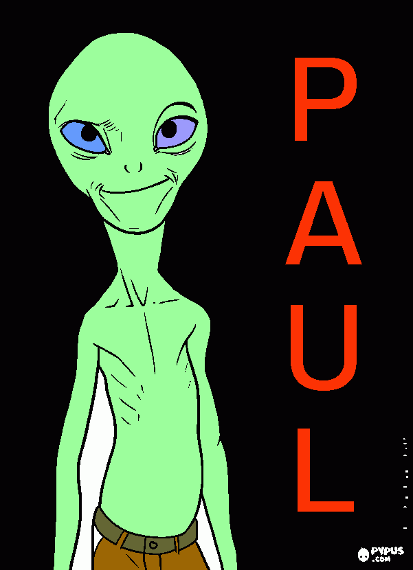 Resultado de imagem para paul o alienígena fugitivo desenho