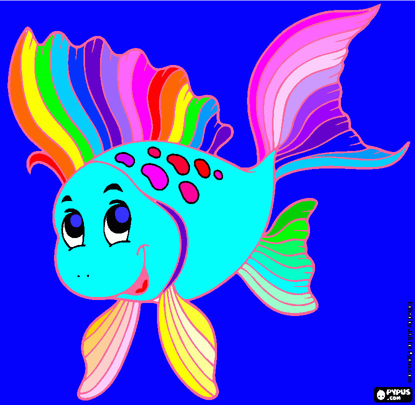 peixe dourada para colorir e imprimir