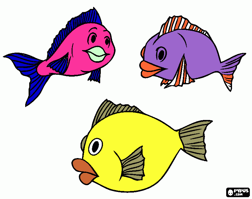 peixinhos color para imprimir , desenho peixinhos color