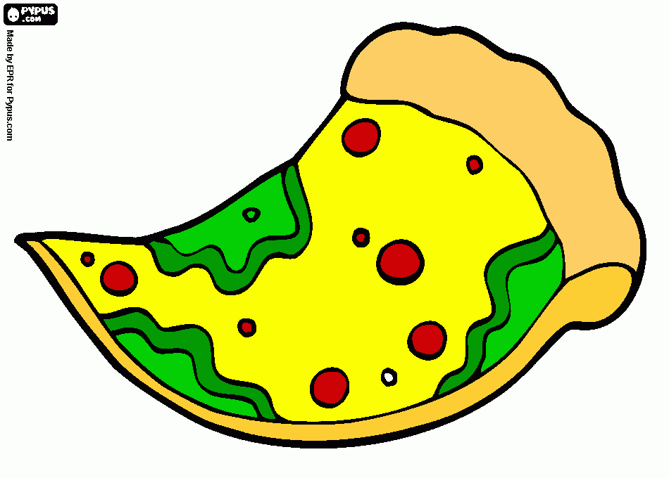 Pizza Estragada para colorir e imprimir