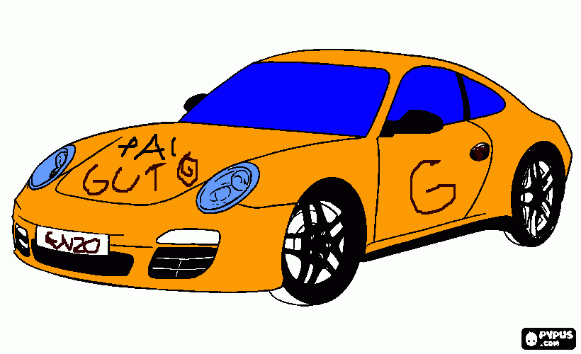 porche boxter para colorir e imprimir