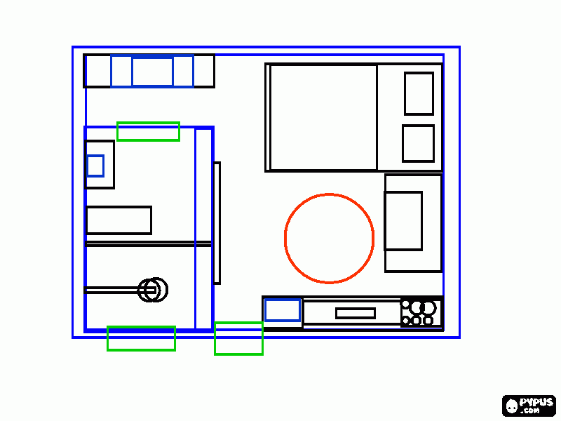 quarto para colorir e imprimir