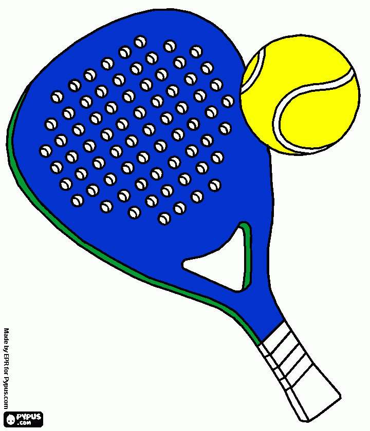 raquete padel para colorir e imprimir