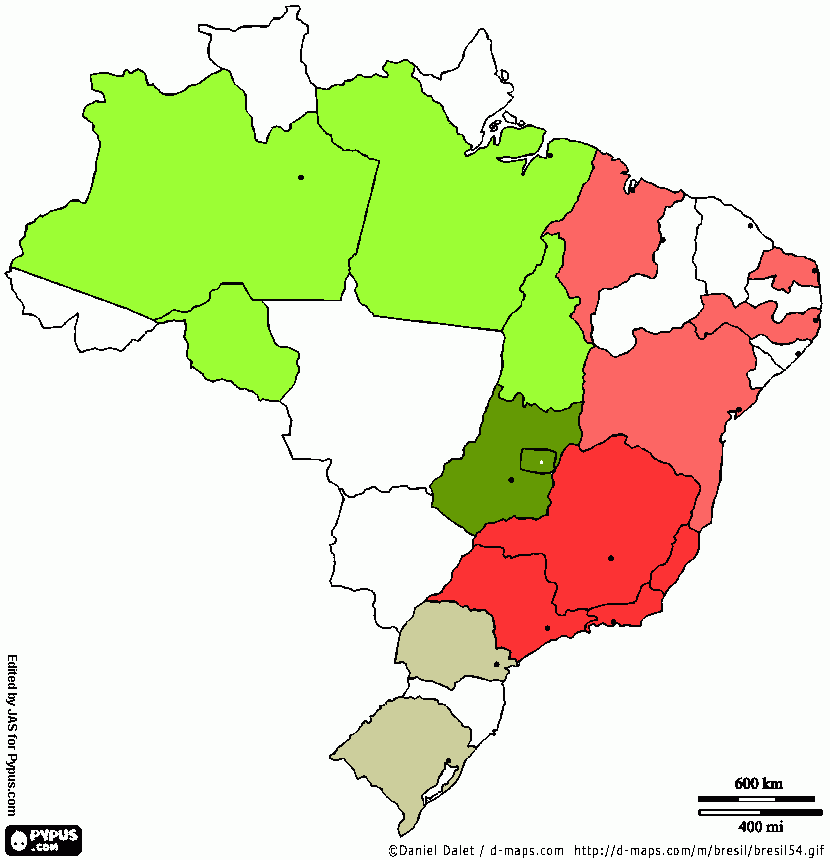 REGIÕES QUE TEMOS DISTRIBUIÇÃO  para colorir e imprimir