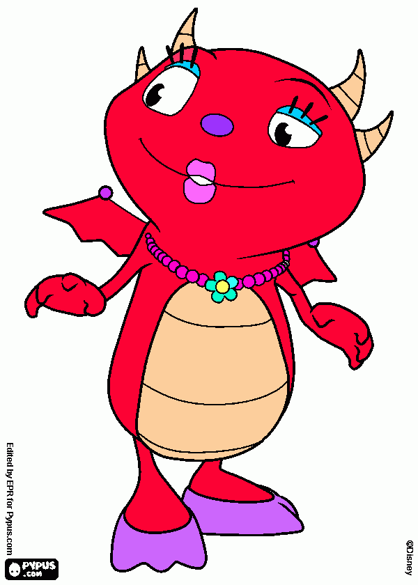 Rosie the Red Monster para colorir e imprimir