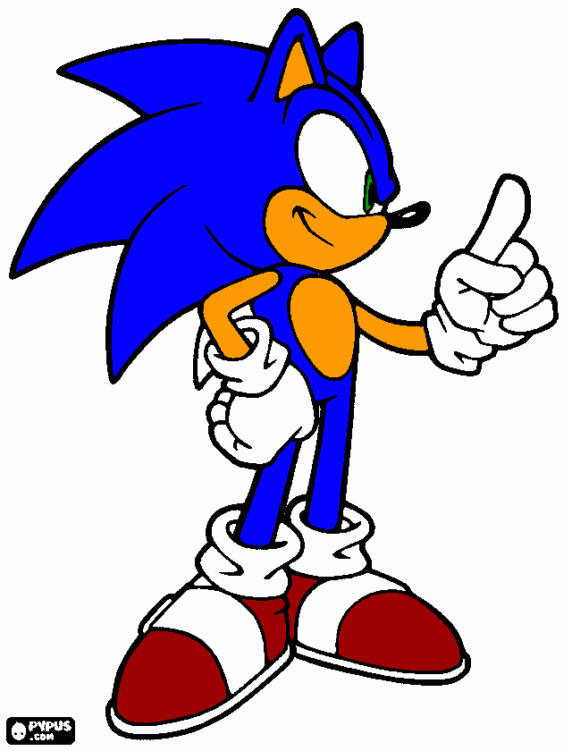 sonic moderno xato para colorir e imprimir