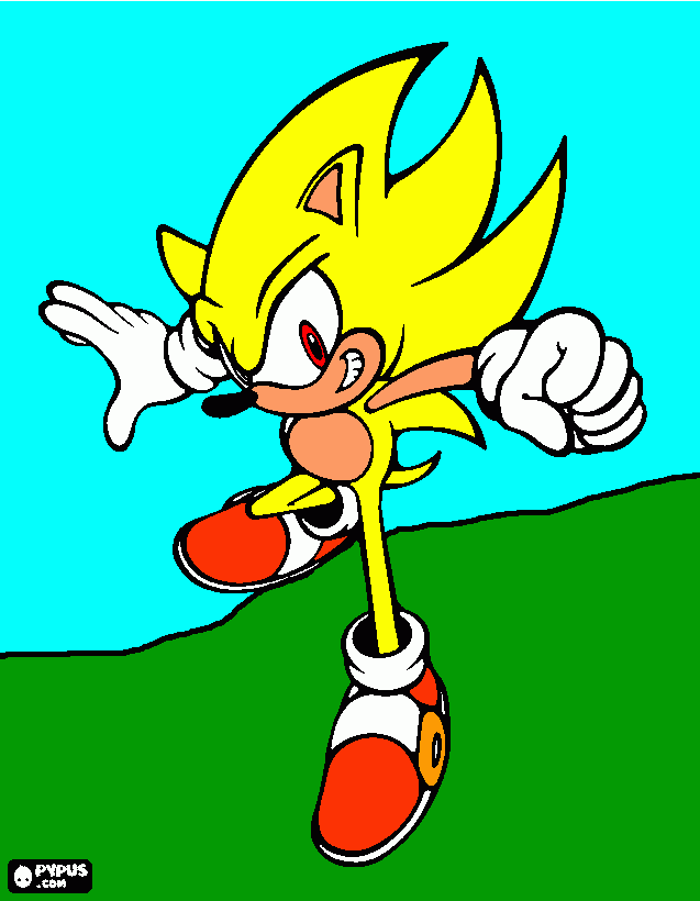 Sonic que o Victor Pintou para colorir e imprimir