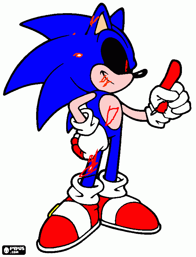 sonic sangue para colorir e imprimir