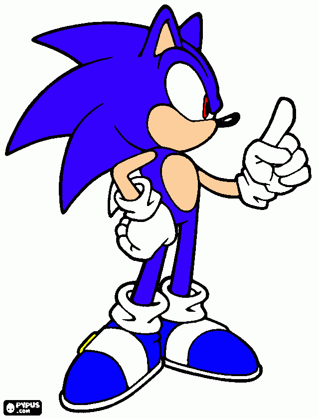 sonic sem boca para colorir e imprimir