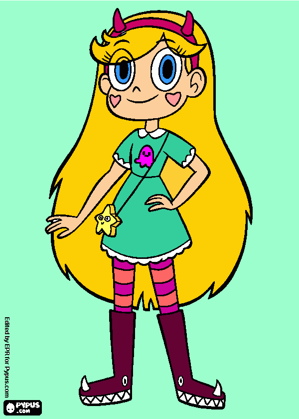 star butterfly para colorir e imprimir