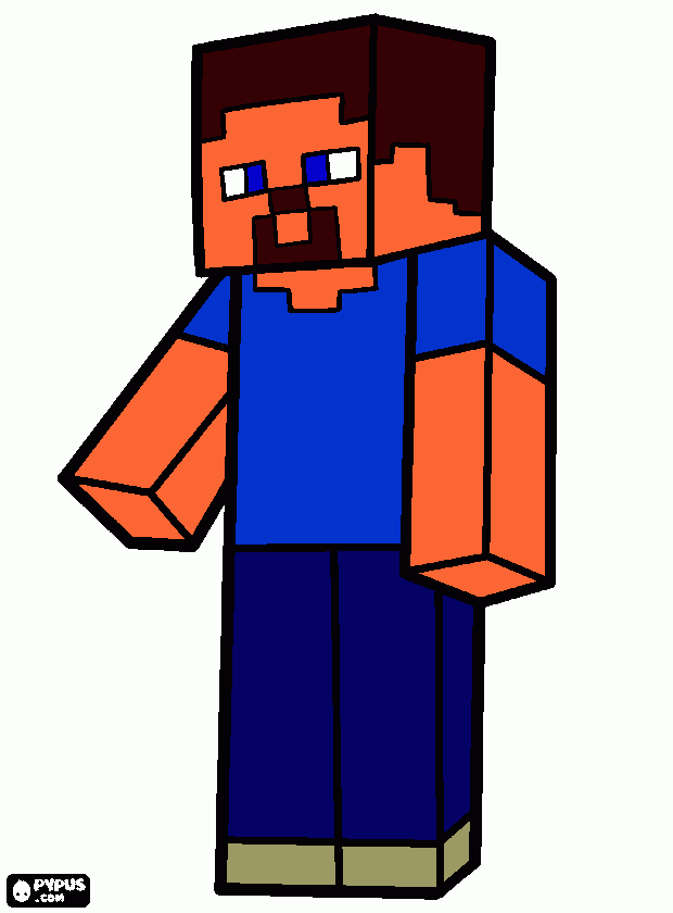 steve 6.62210 para colorir e imprimir