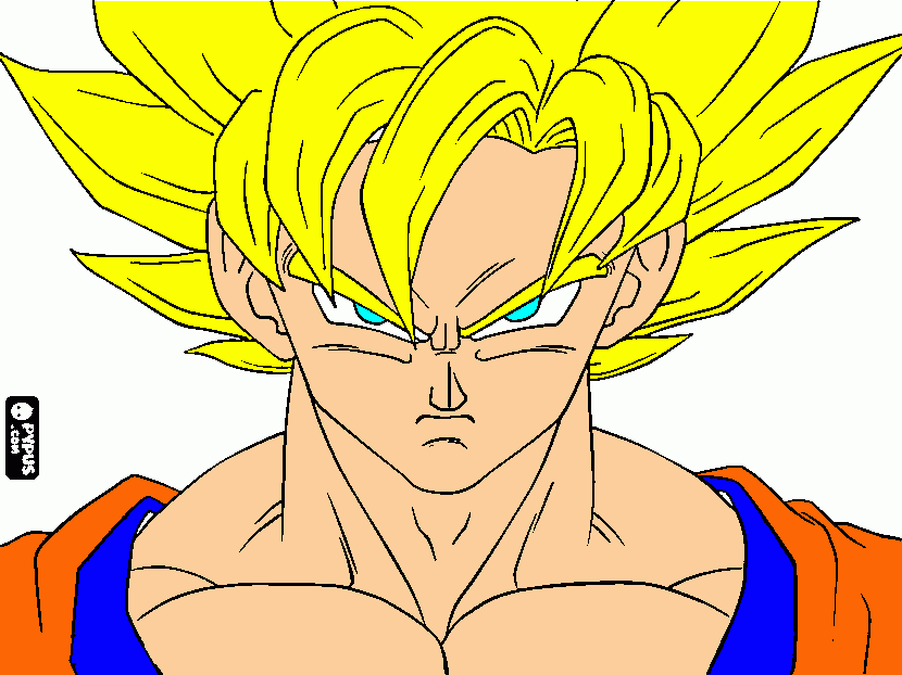 super sayadin para colorir e imprimir