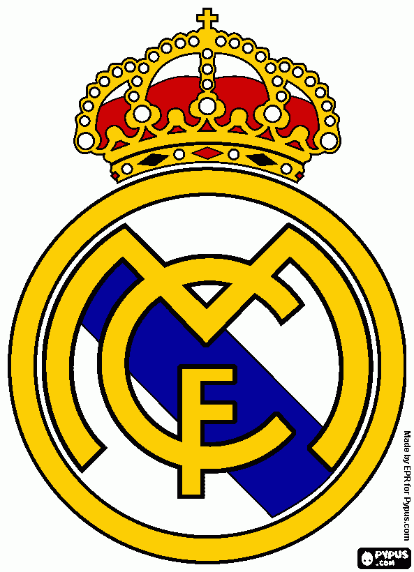 síbolo do real madrid para colorir e imprimir