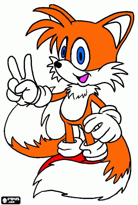 tails kalel para colorir e imprimir