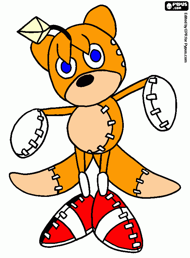 tails muñeco bueno para colorir e imprimir