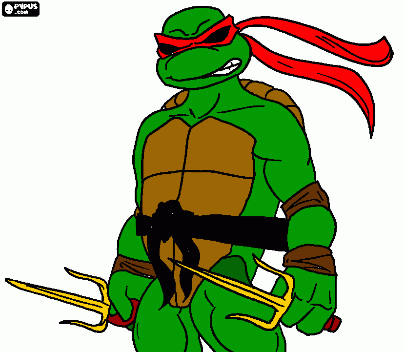 Tartaruga ninja desenho para colorir e imprimir