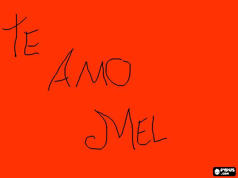 te amo mel  para colorir e imprimir