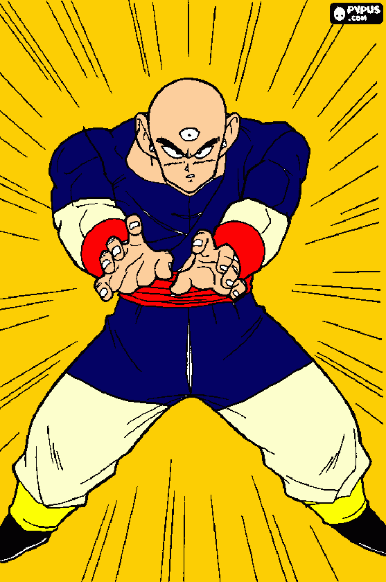 Tenshinhan Z para colorir e imprimir