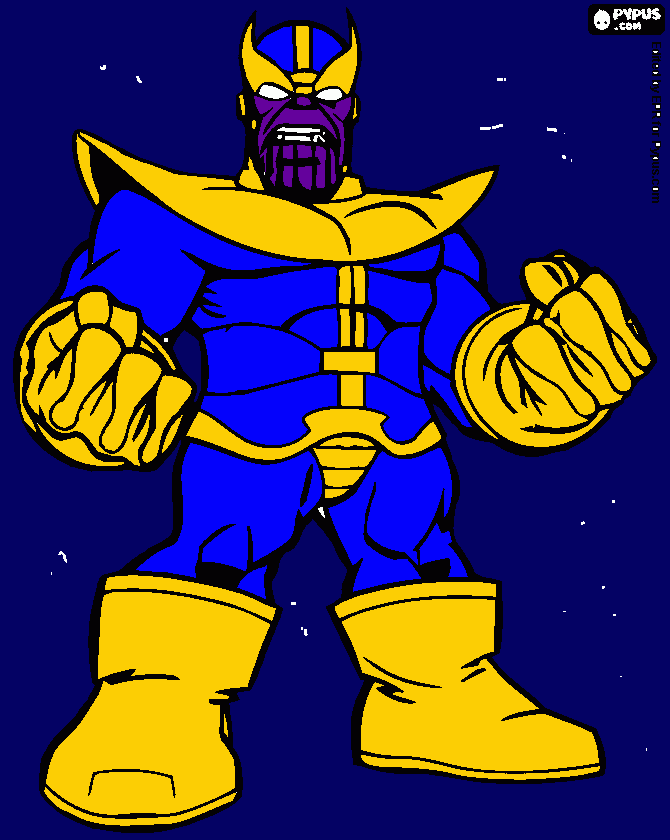 thanos o mais forte da marvel para colorir e imprimir