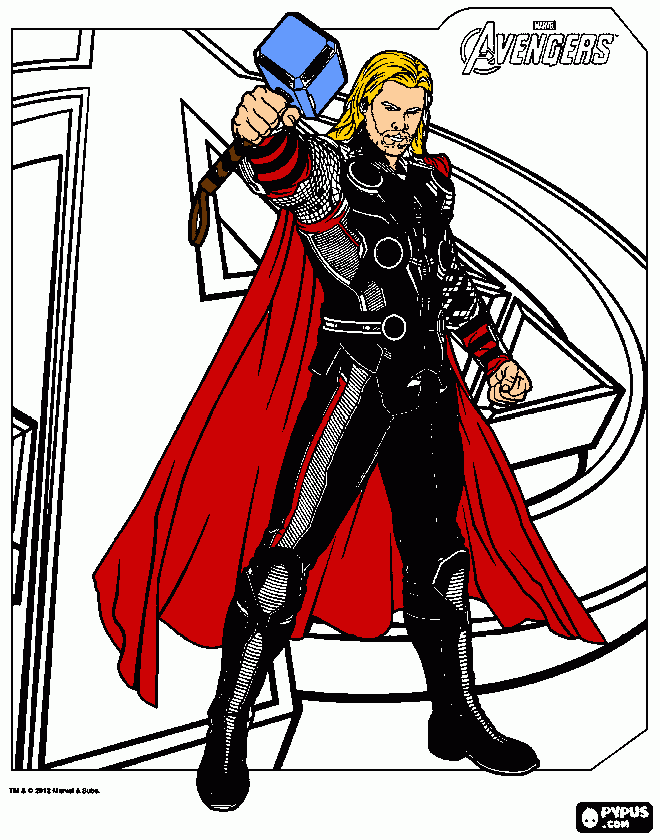 The Avengers - Thor para colorir e imprimir