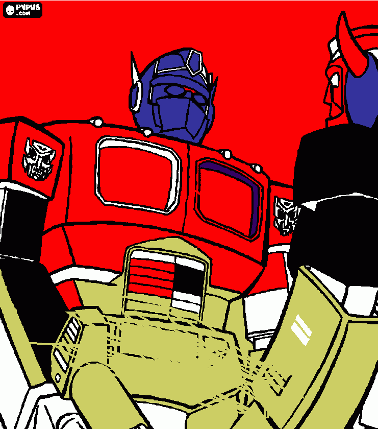 Transformer, desenho colorido por Assis para colorir e imprimir