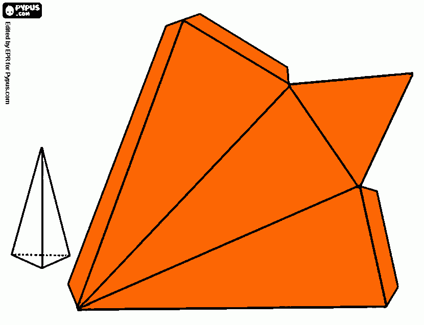 triangulo com base triangular para colorir e imprimir