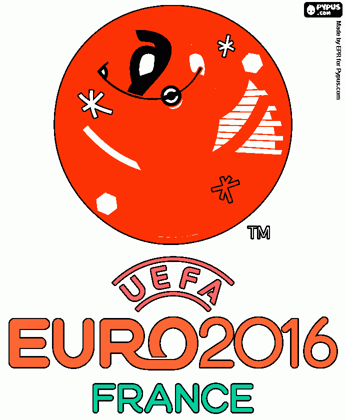 UEFA  euro 2016  para colorir e imprimir