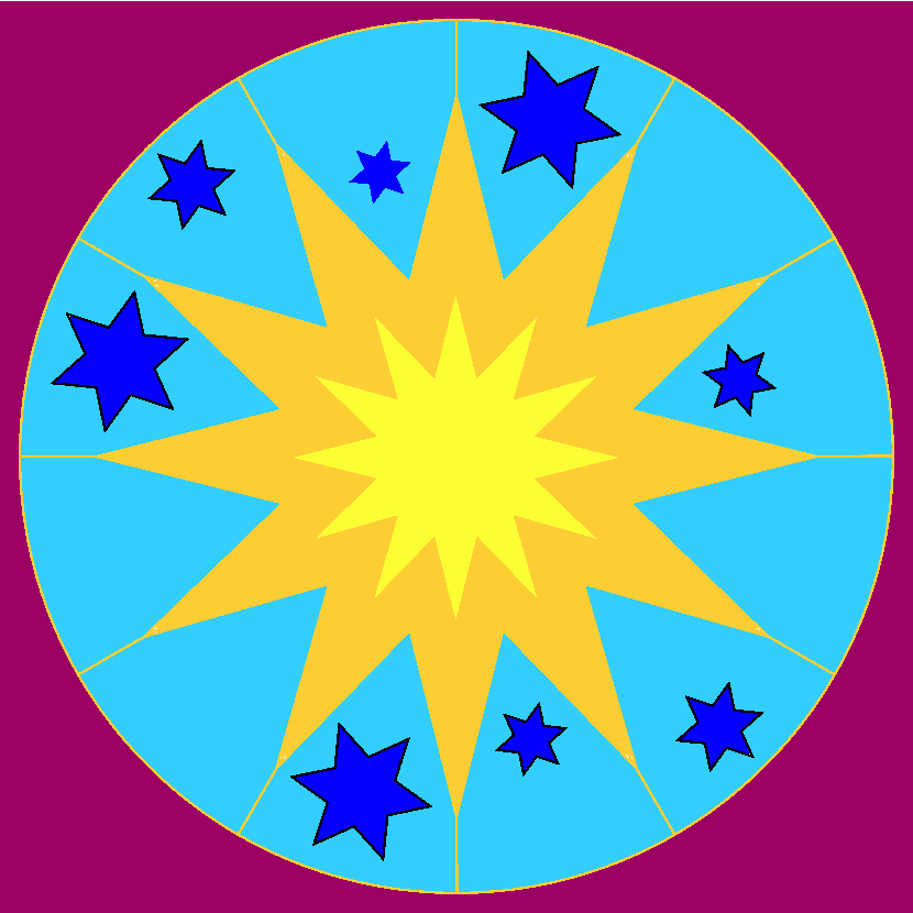 UM ESTRELA MISTURADO COM O SOL  para colorir e imprimir