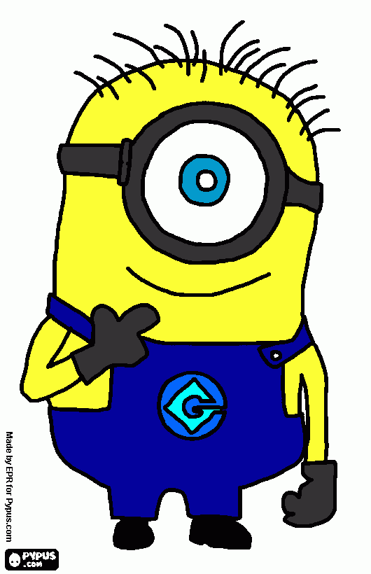 um minion de um olho so para colorir e imprimir