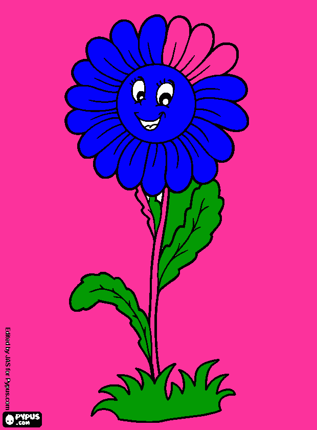 Uma flor para a mamãe para colorir e imprimir